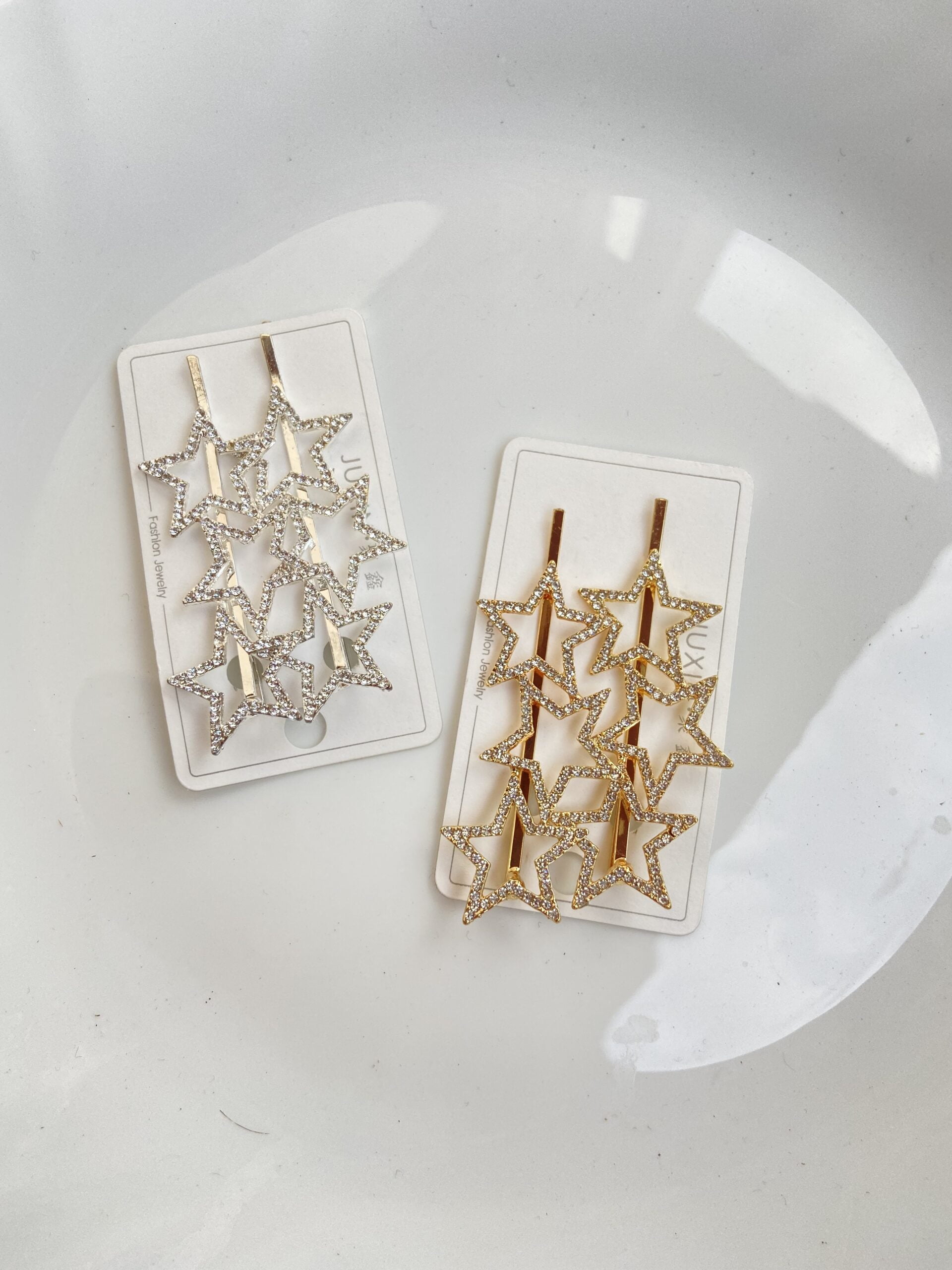 Stars Rhinestone Hairclips (pair)
