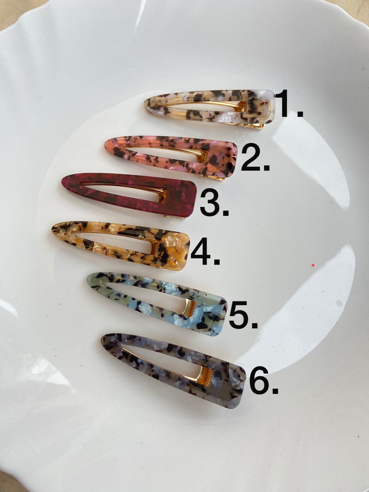 Marble/Resin hairpins-1