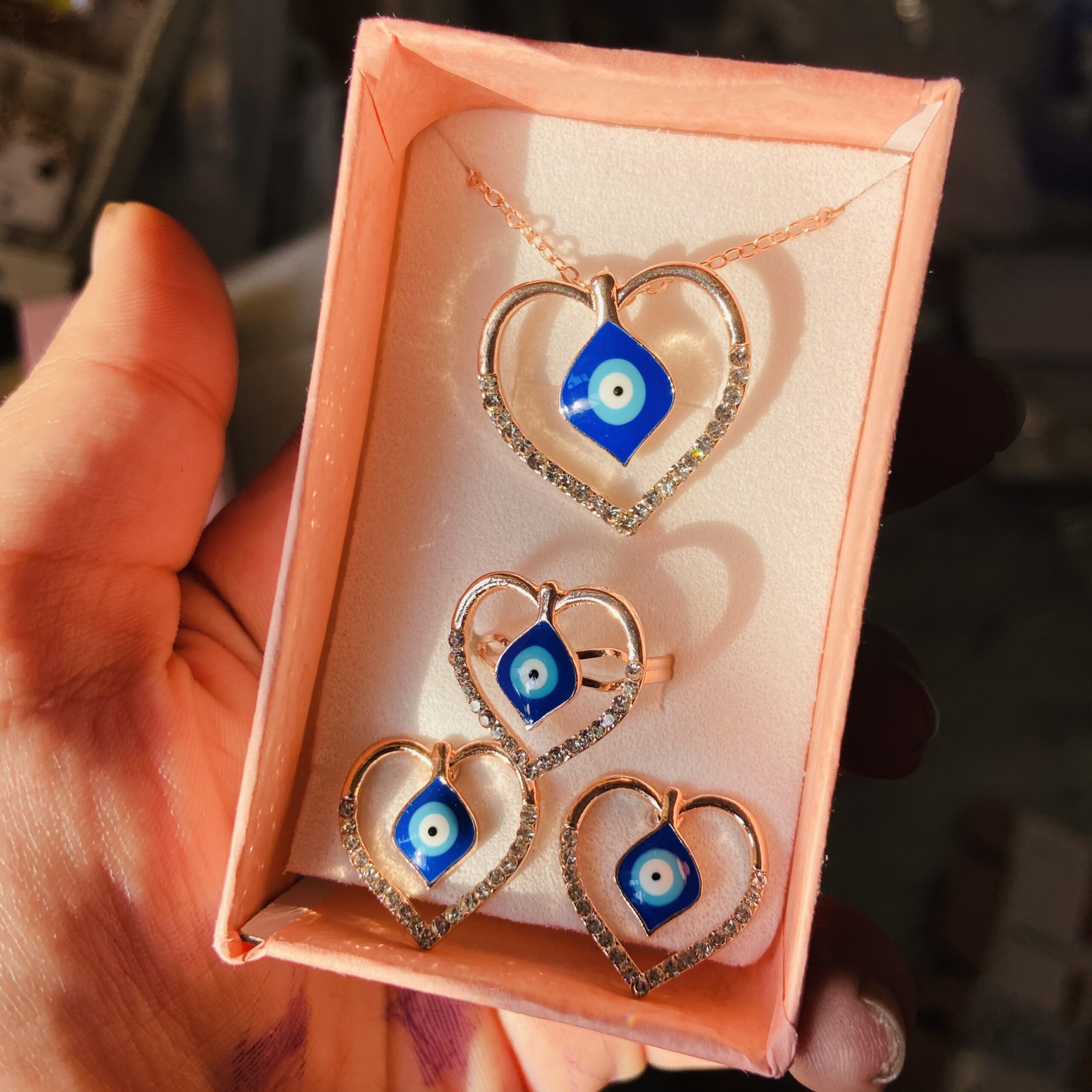 Heart evileye combo set