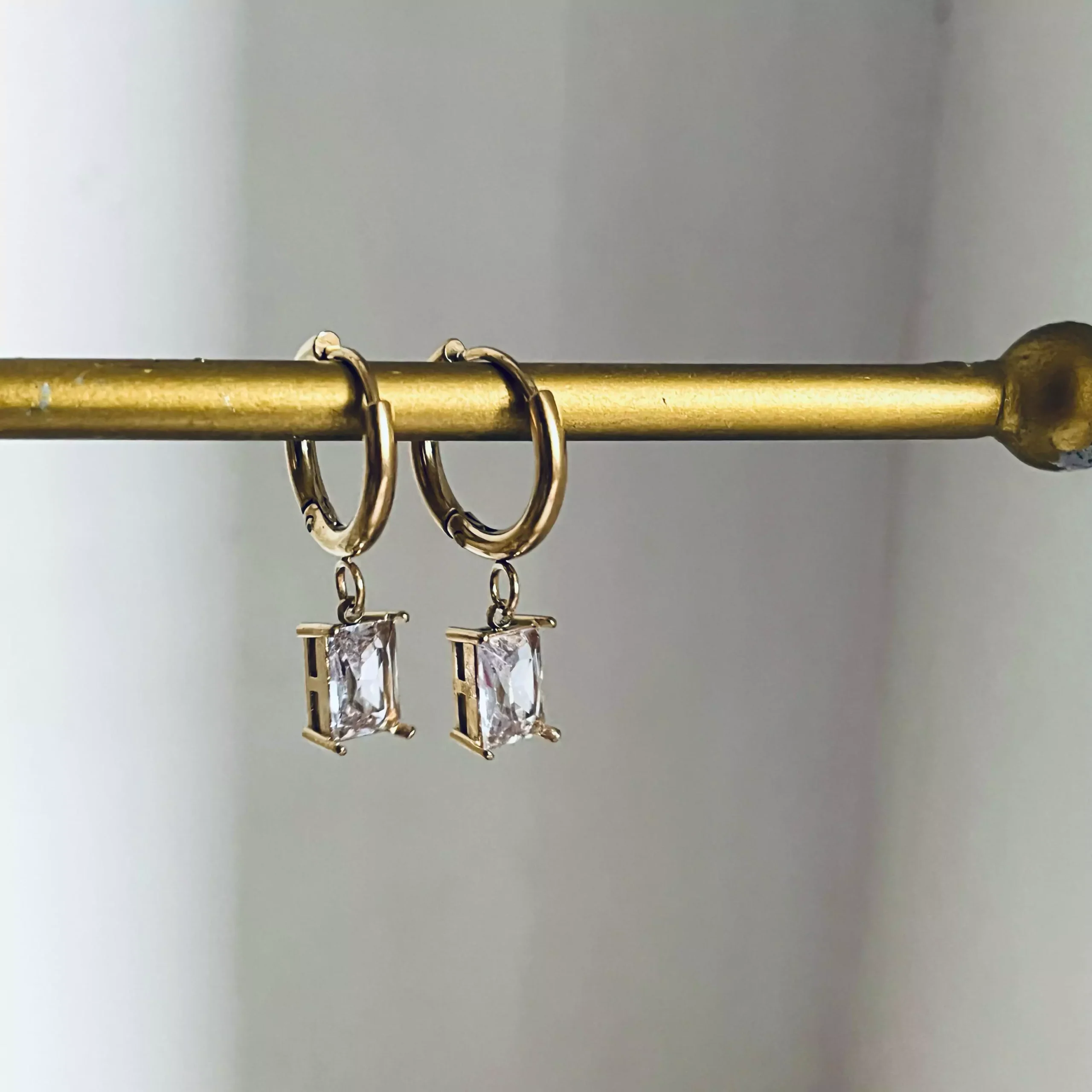 Crystal Block Earrings