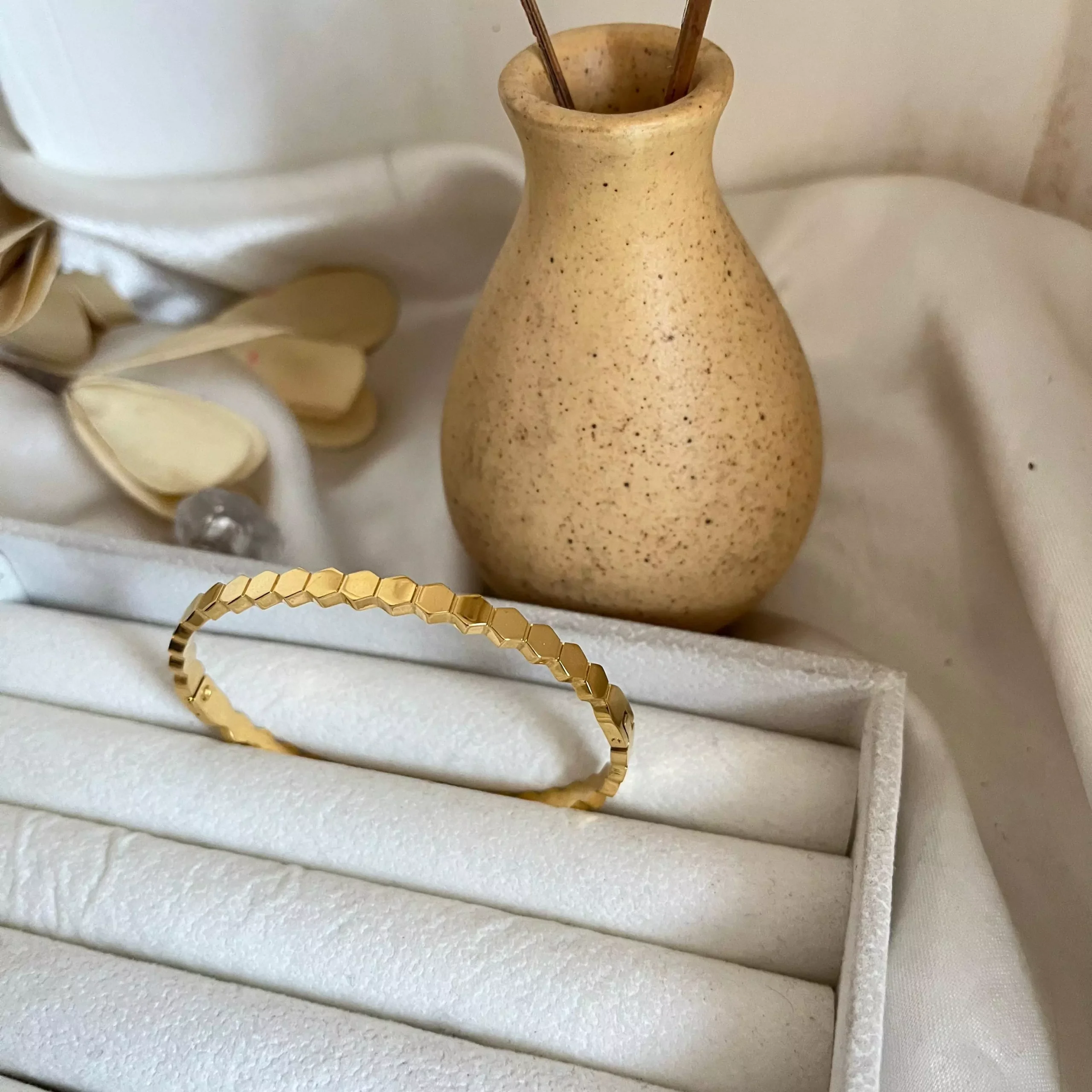 Hexagons Gold Plated Bracelet