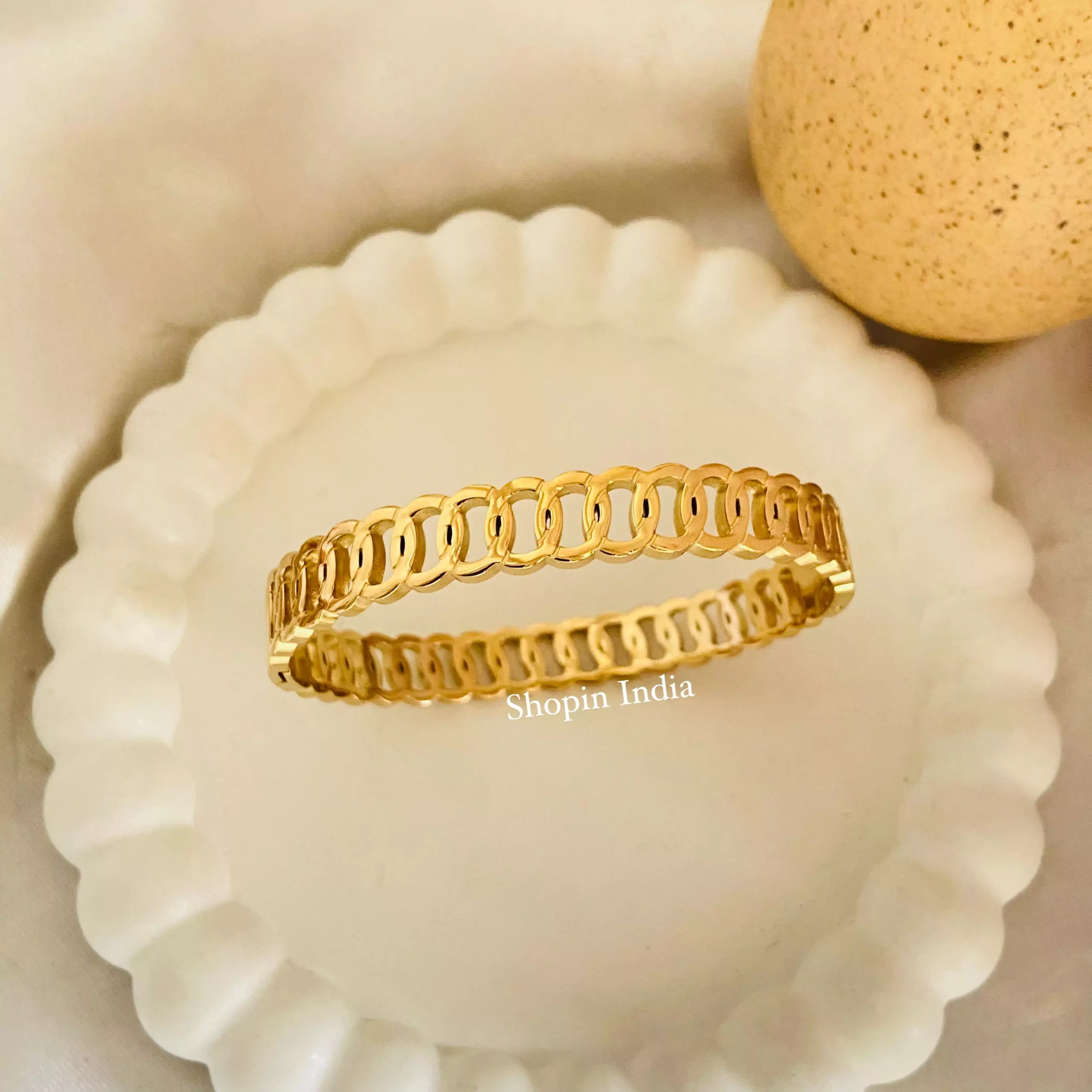 Chained Gold Plated Bracelet