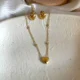 Gold Heart Necklace Earrings Combo