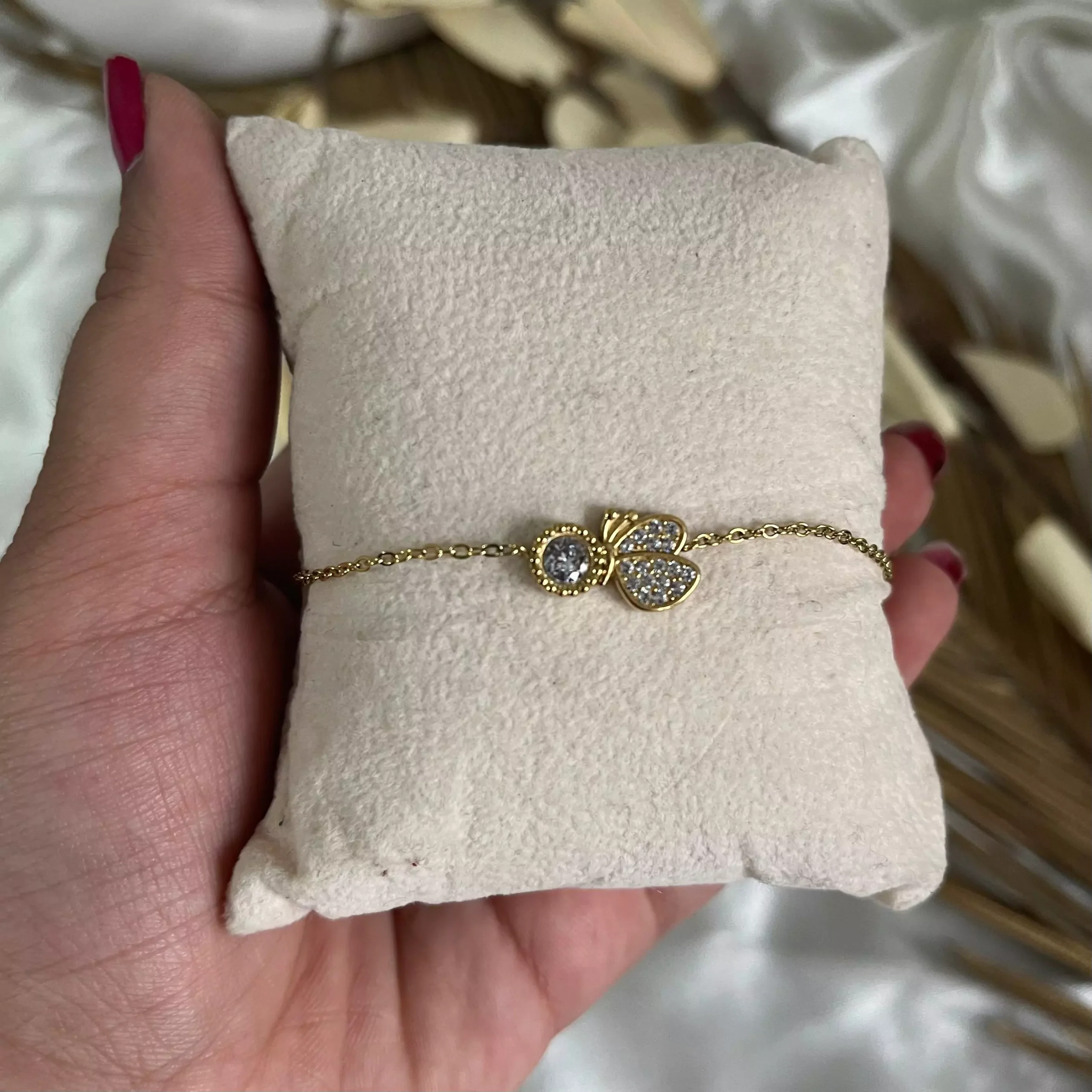 Butterfly With Stone Bracelet - Image 2