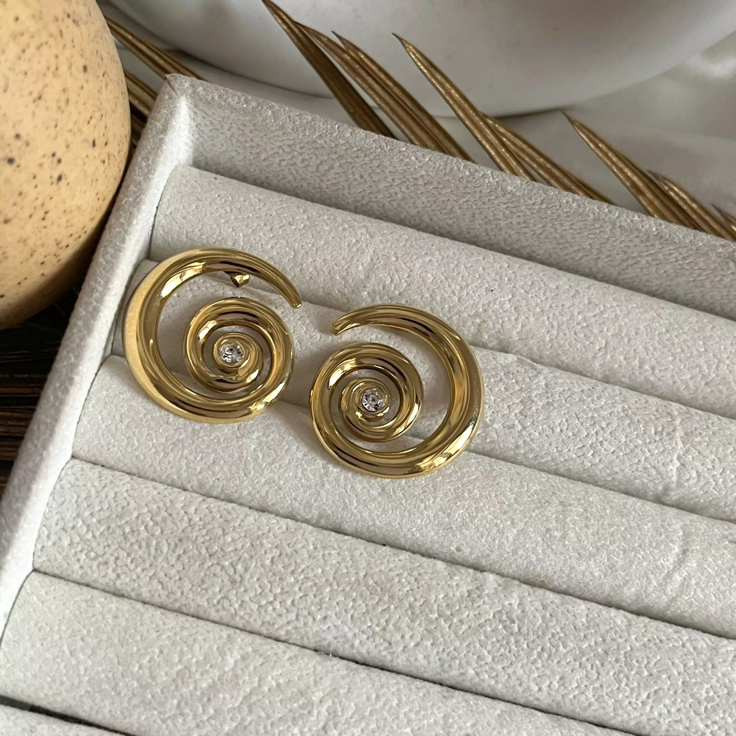 Spiral Stud Earrings