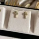Cross Studded Earrings