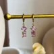 Kiya Crystal Stone Earrings - Pink