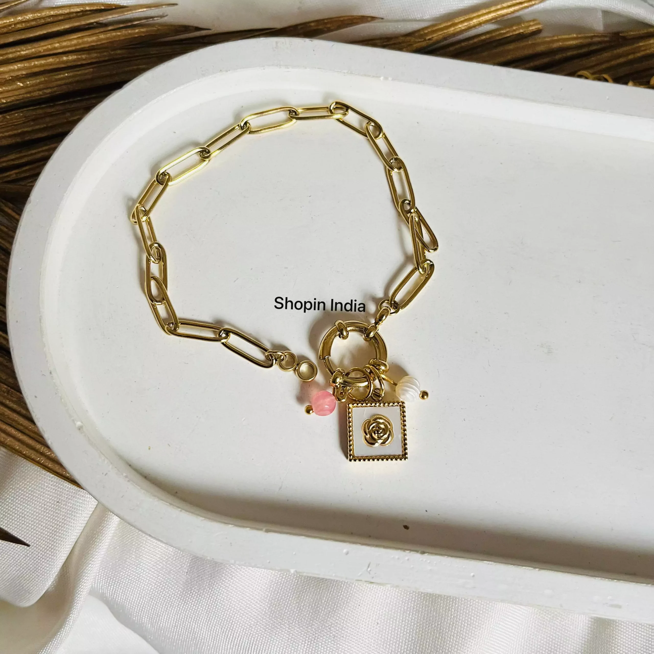 Rosa Pinch Linked Bracelet