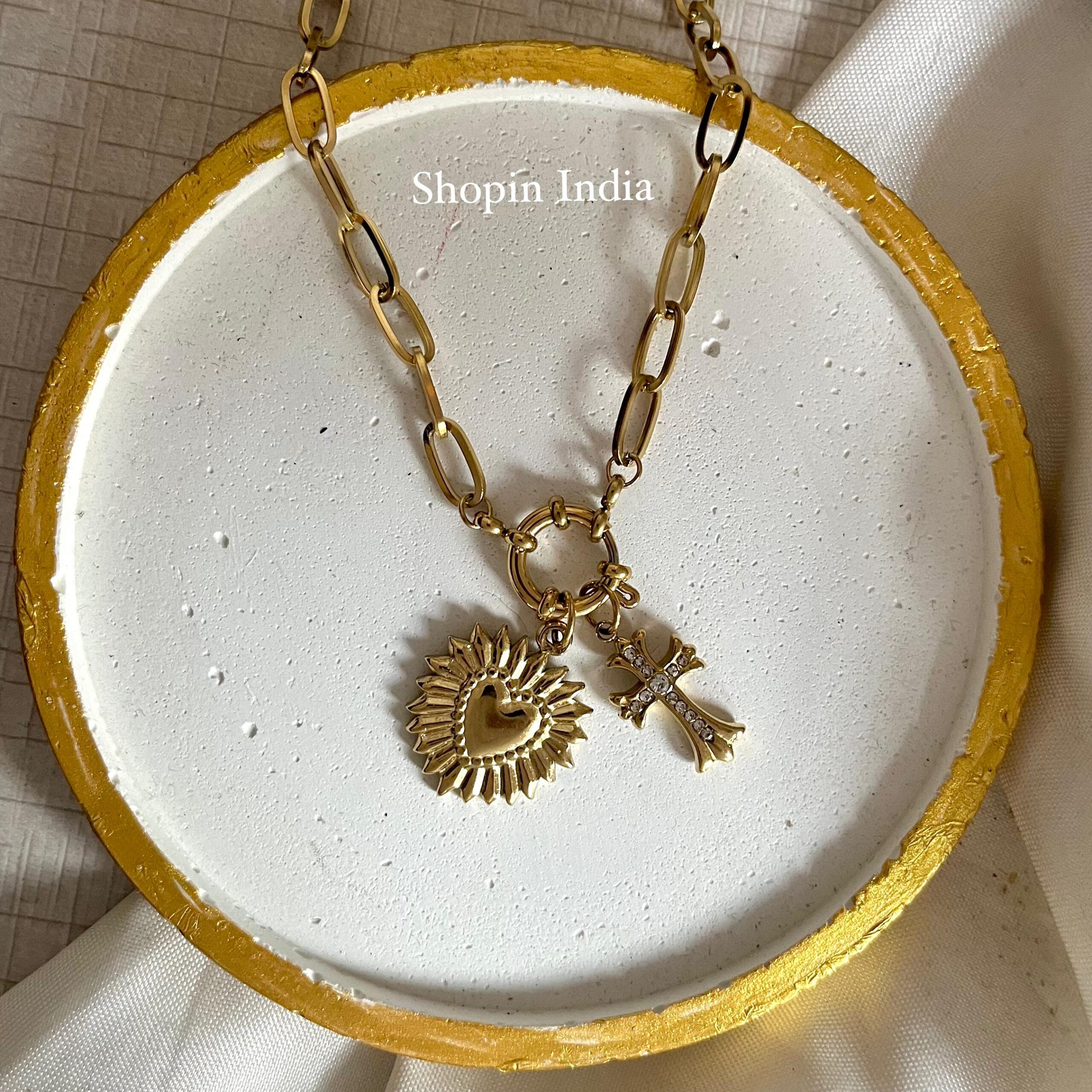 Multi Charms Linked Necklace- 3