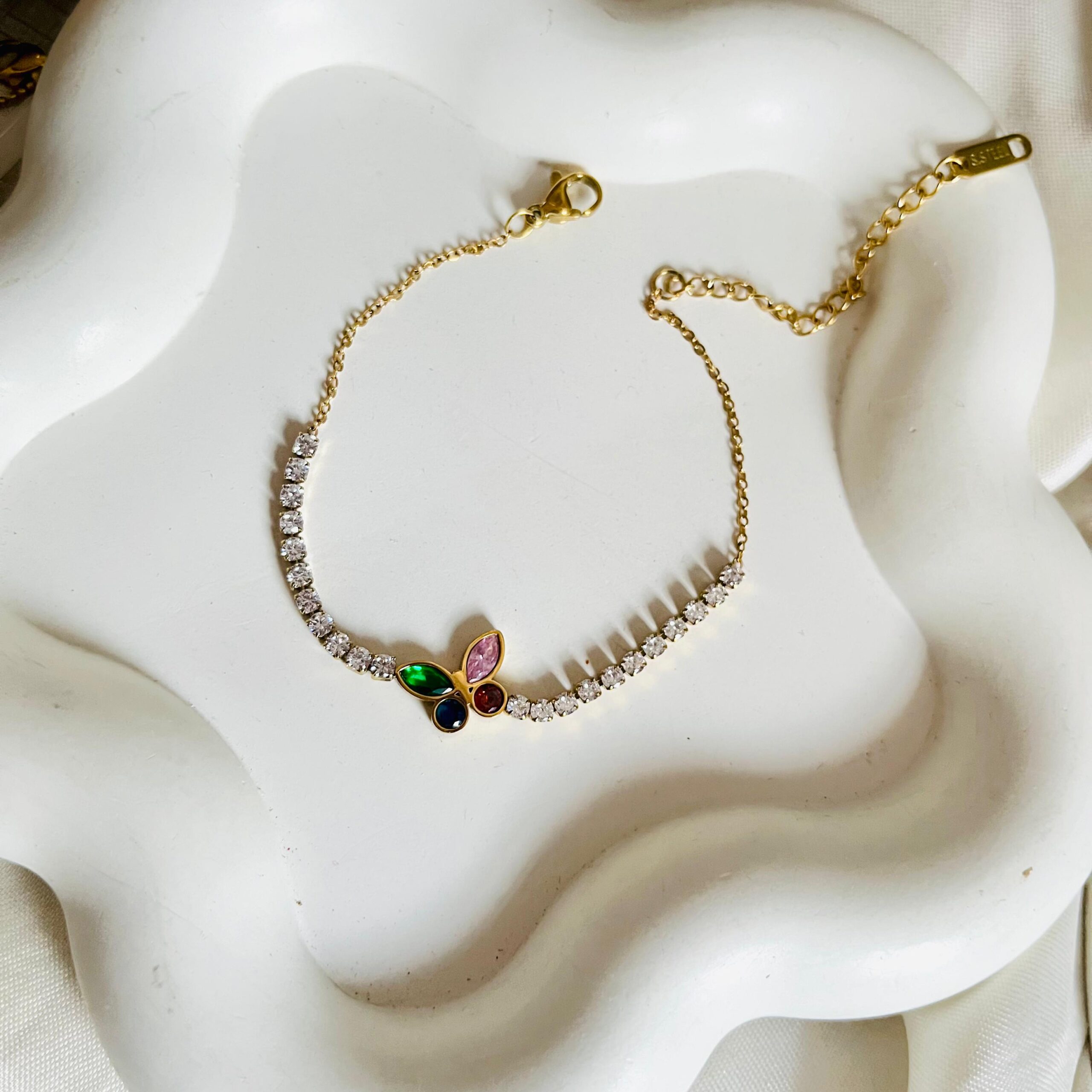 Multi Stone Butterfly Bracelet - Image 2