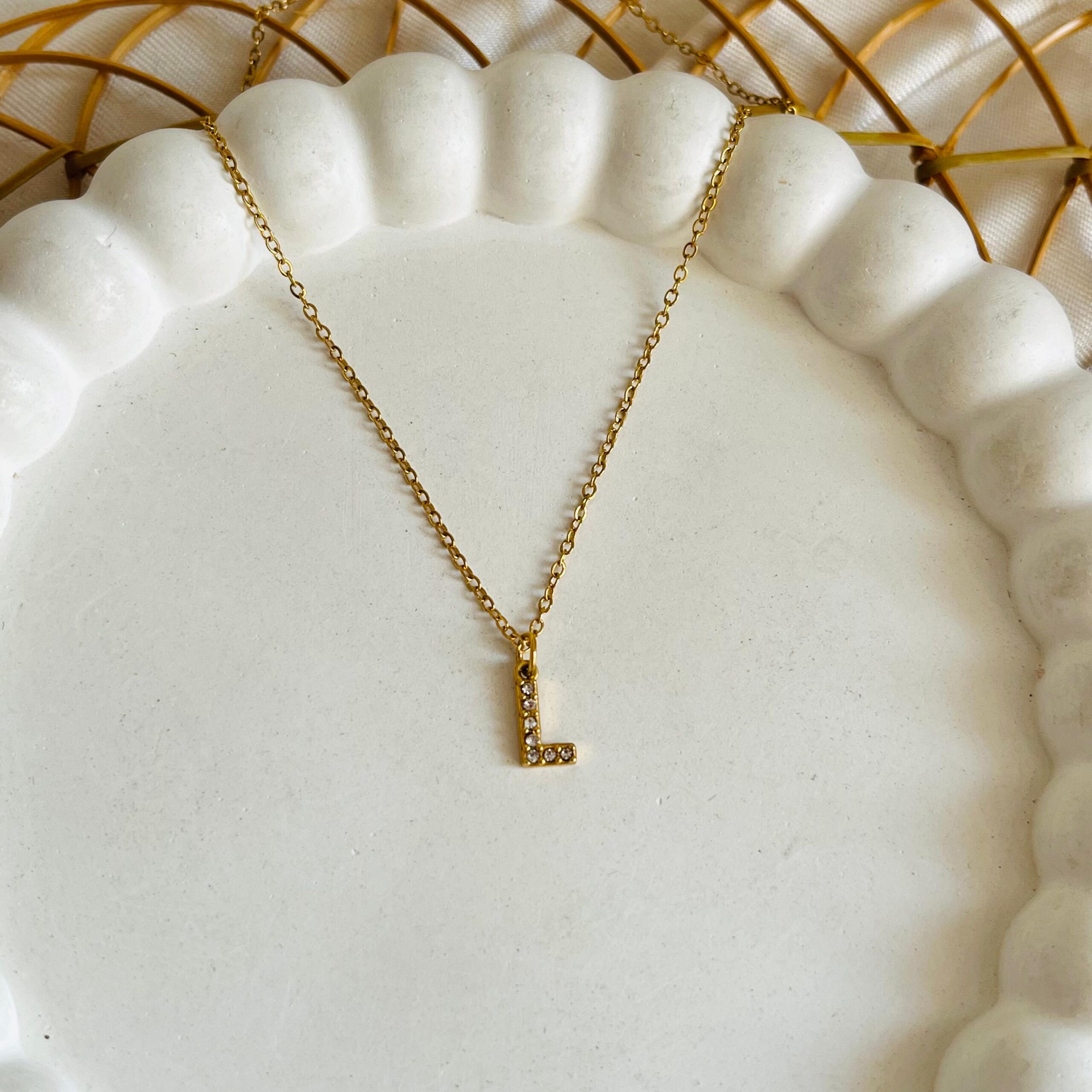 Delicate Alphabet Necklace – L