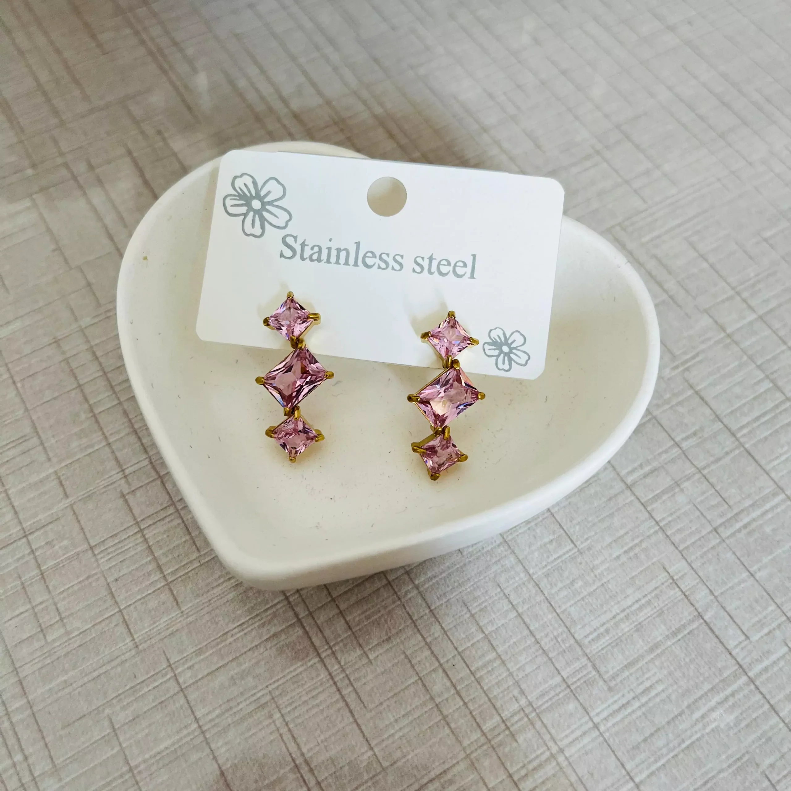 Steps Lyra Earrings- Pink