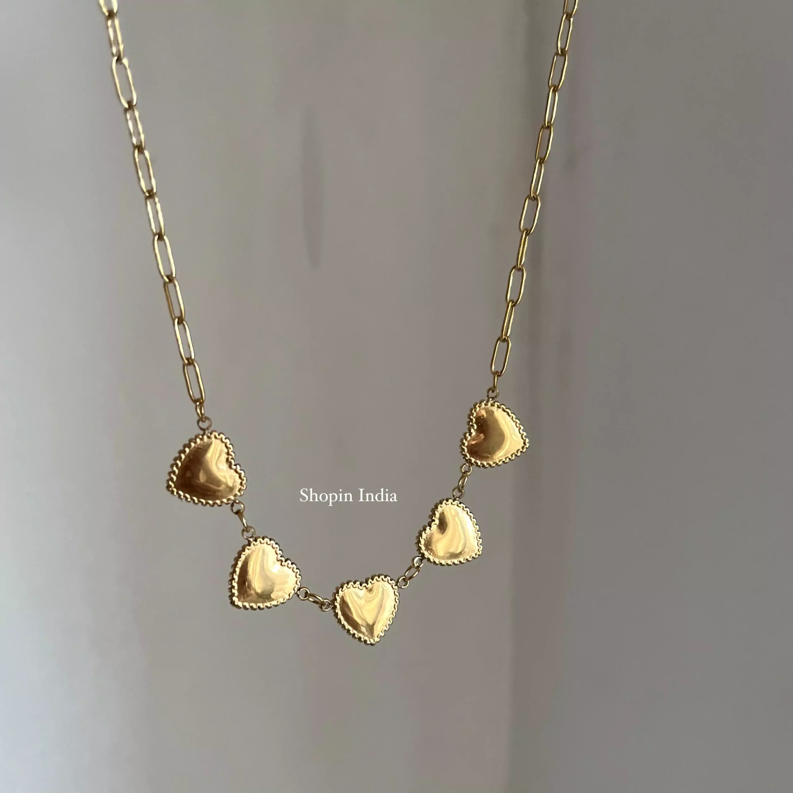 Hearts Linked Necklace