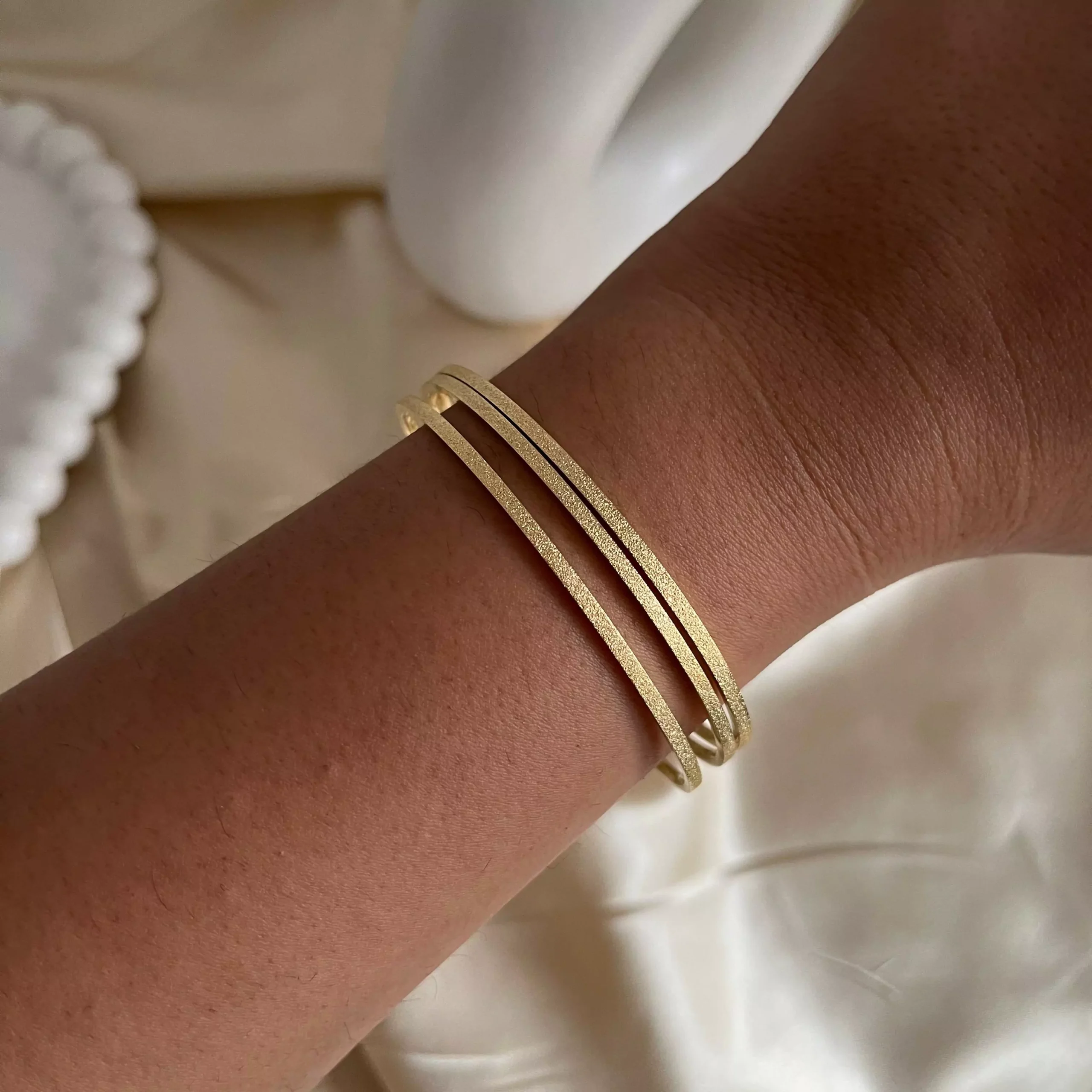 Shimmer Gold Bangles (set of 3)