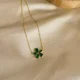 Emerald Crystal Flower Necklace