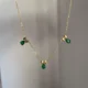 Bows Emerald Necklace