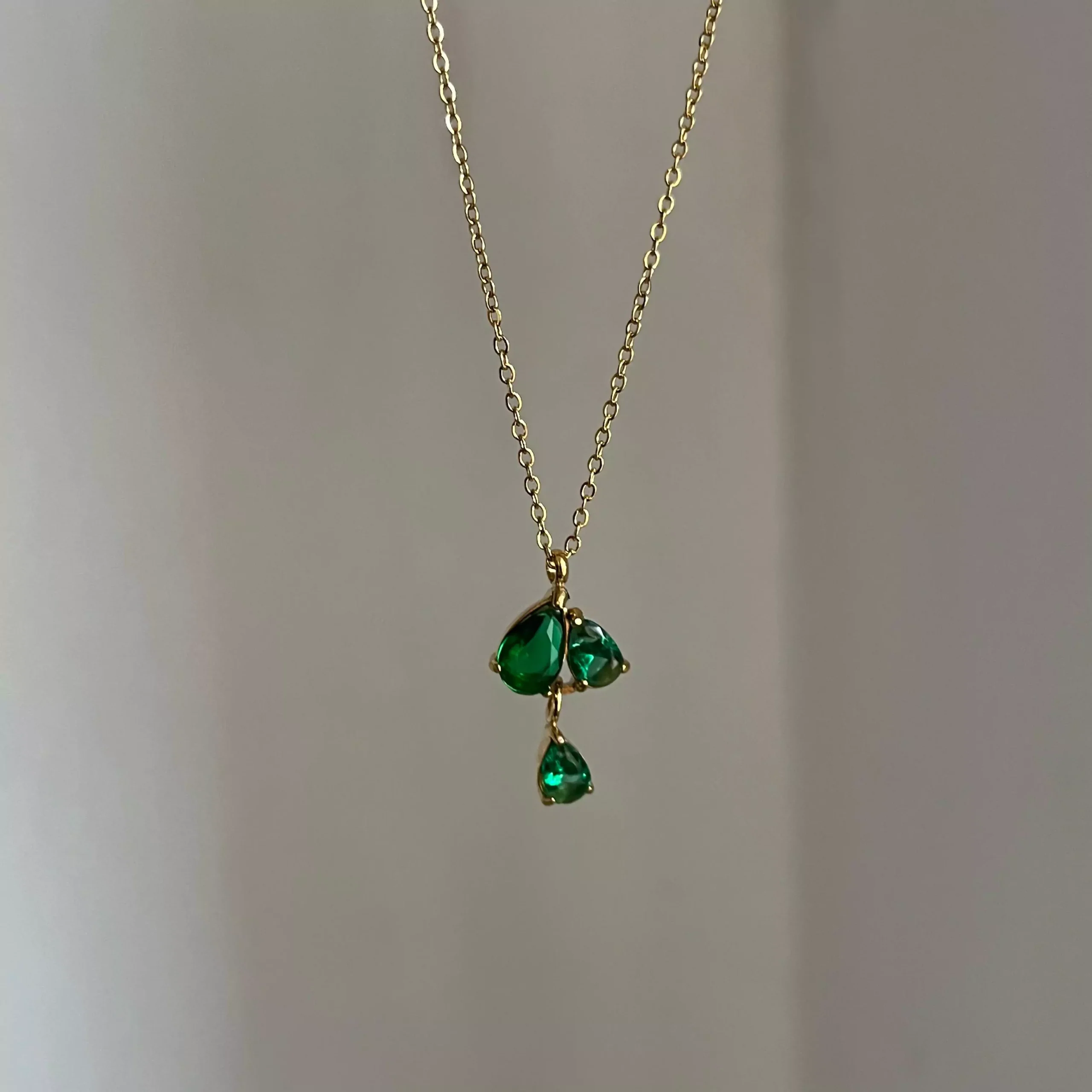 Emerald Drip Necklace