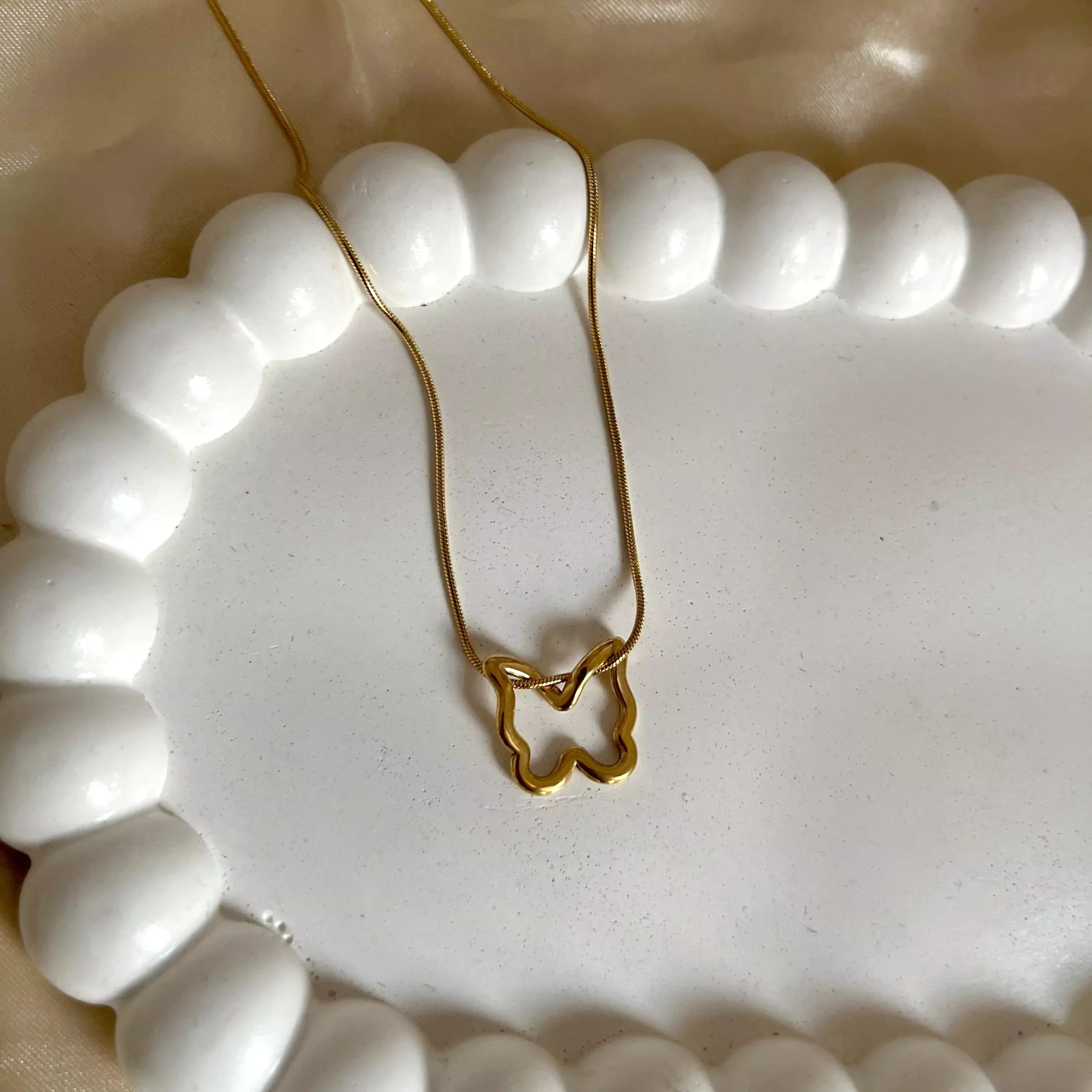 Butterfly Outline Necklace