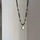 White Ovva Black Seesh Necklace