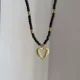 Lysa Heart Black Necklace