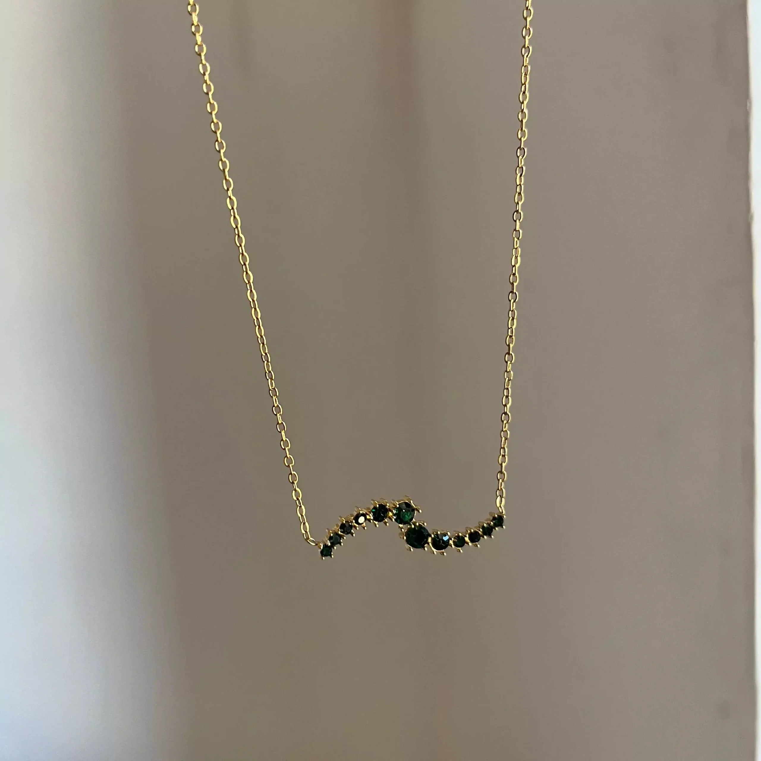 Leera Necklace- Dark Emerald