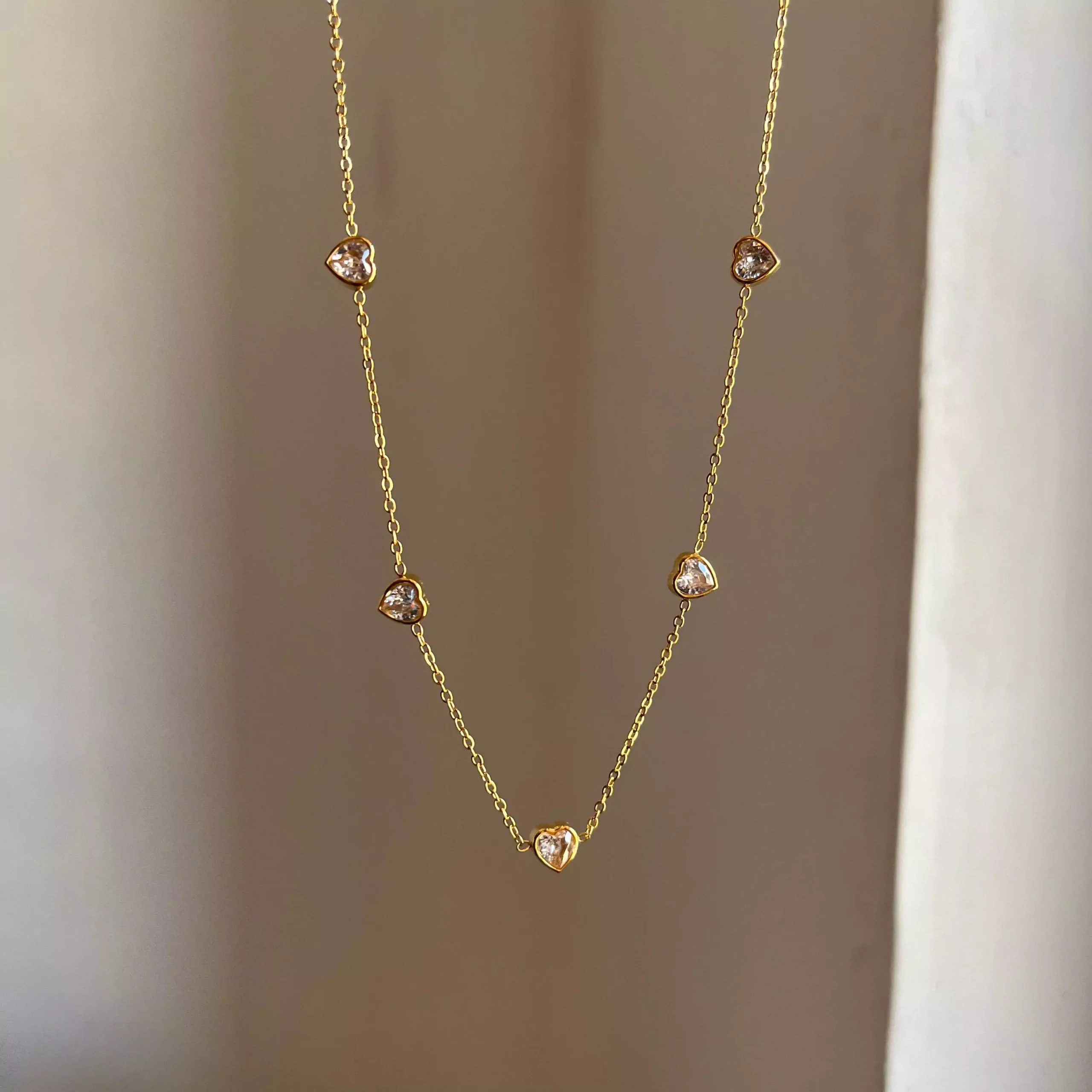 Crystal Hearts Necklace