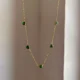Emerald Hearts Necklace