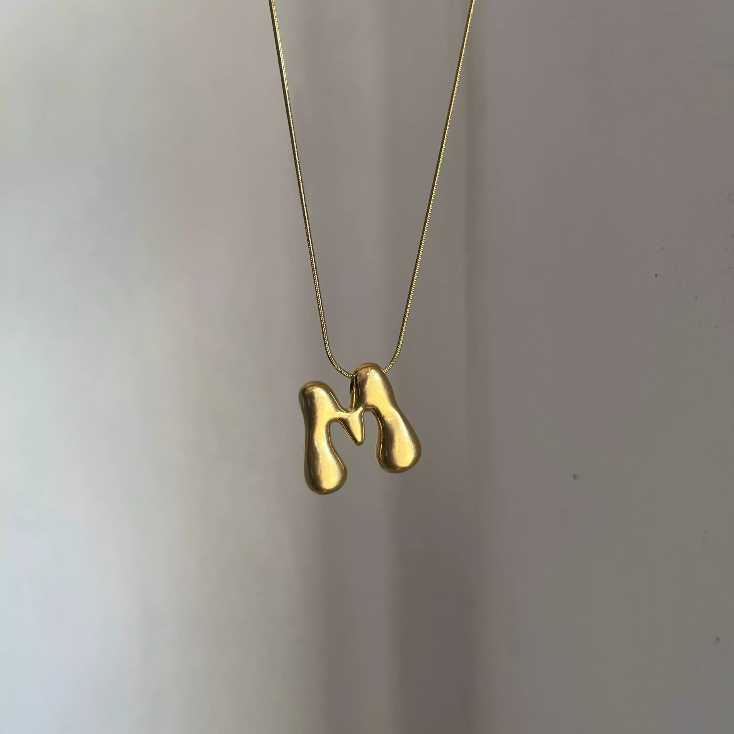 Chunky Initial Necklace- M