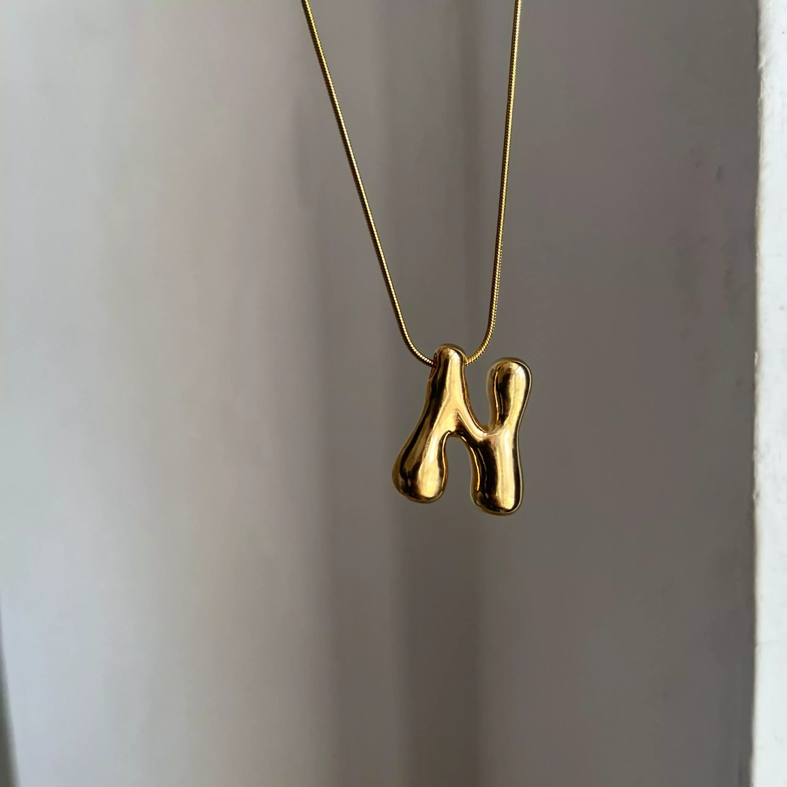 Chunky Initial Necklace- N