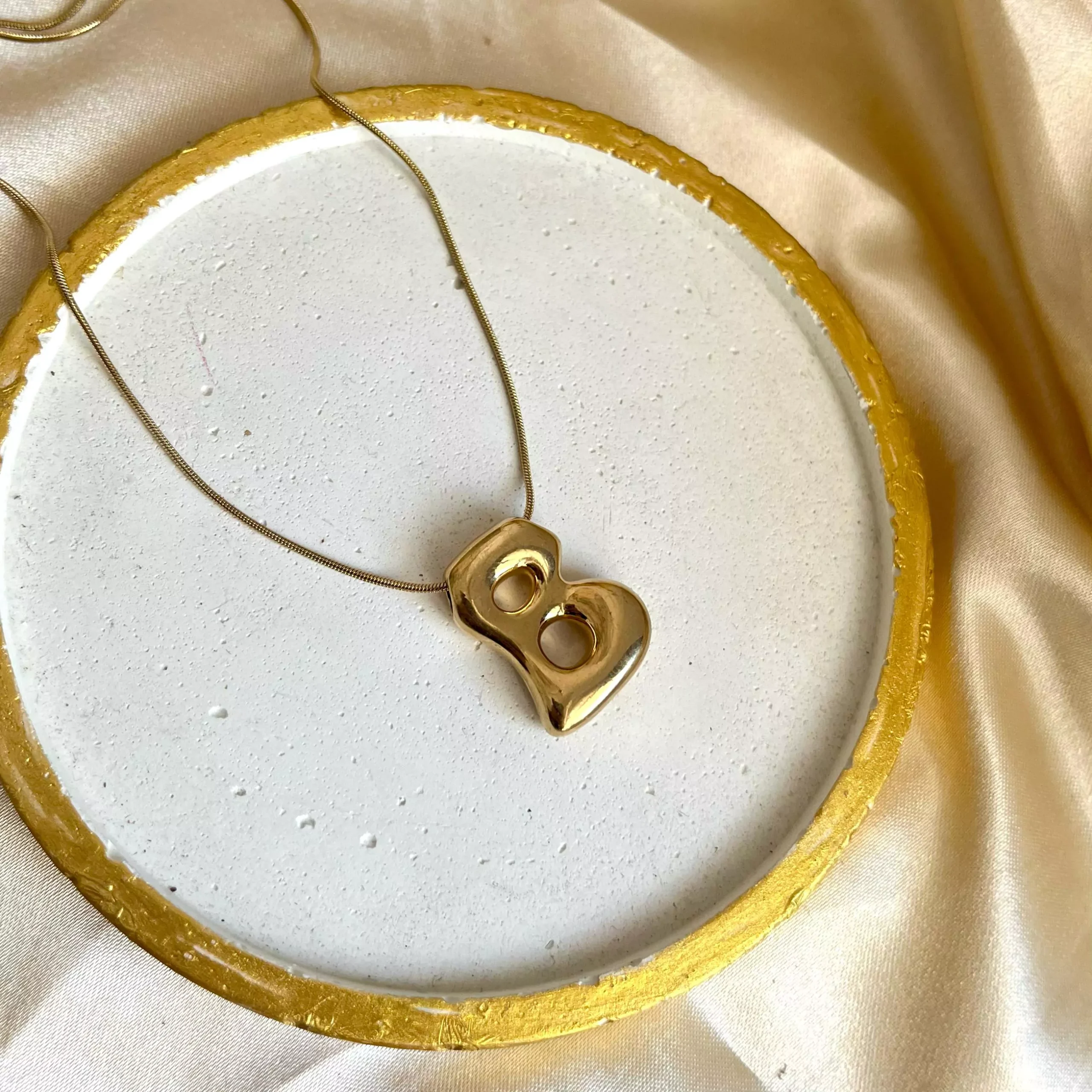 Chunky Initial Necklace- B - Image 2