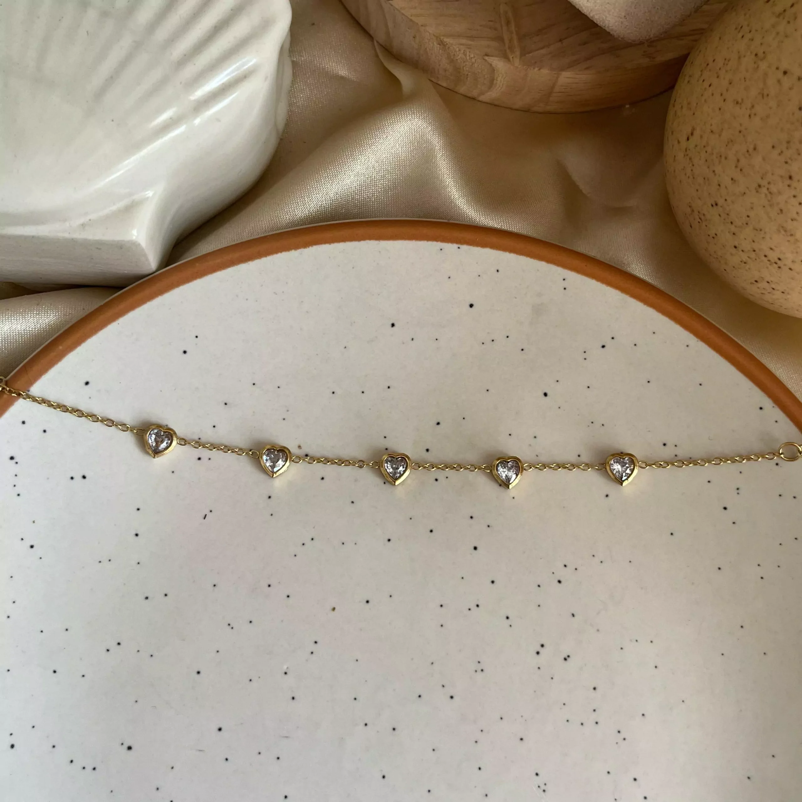 Crystal Hearts Bracelet