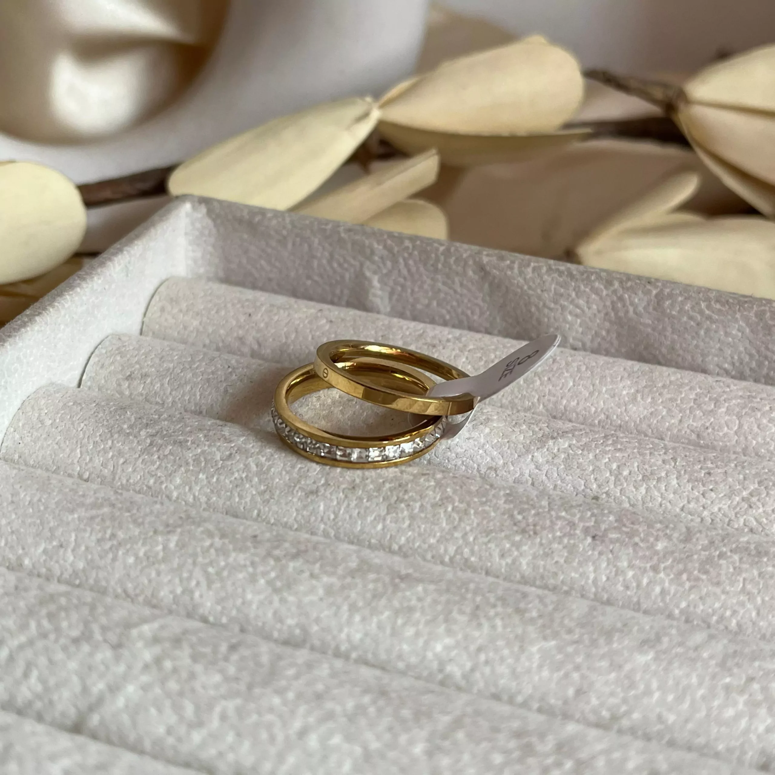 Studded Siva Rings – Set of 2 (size 8)