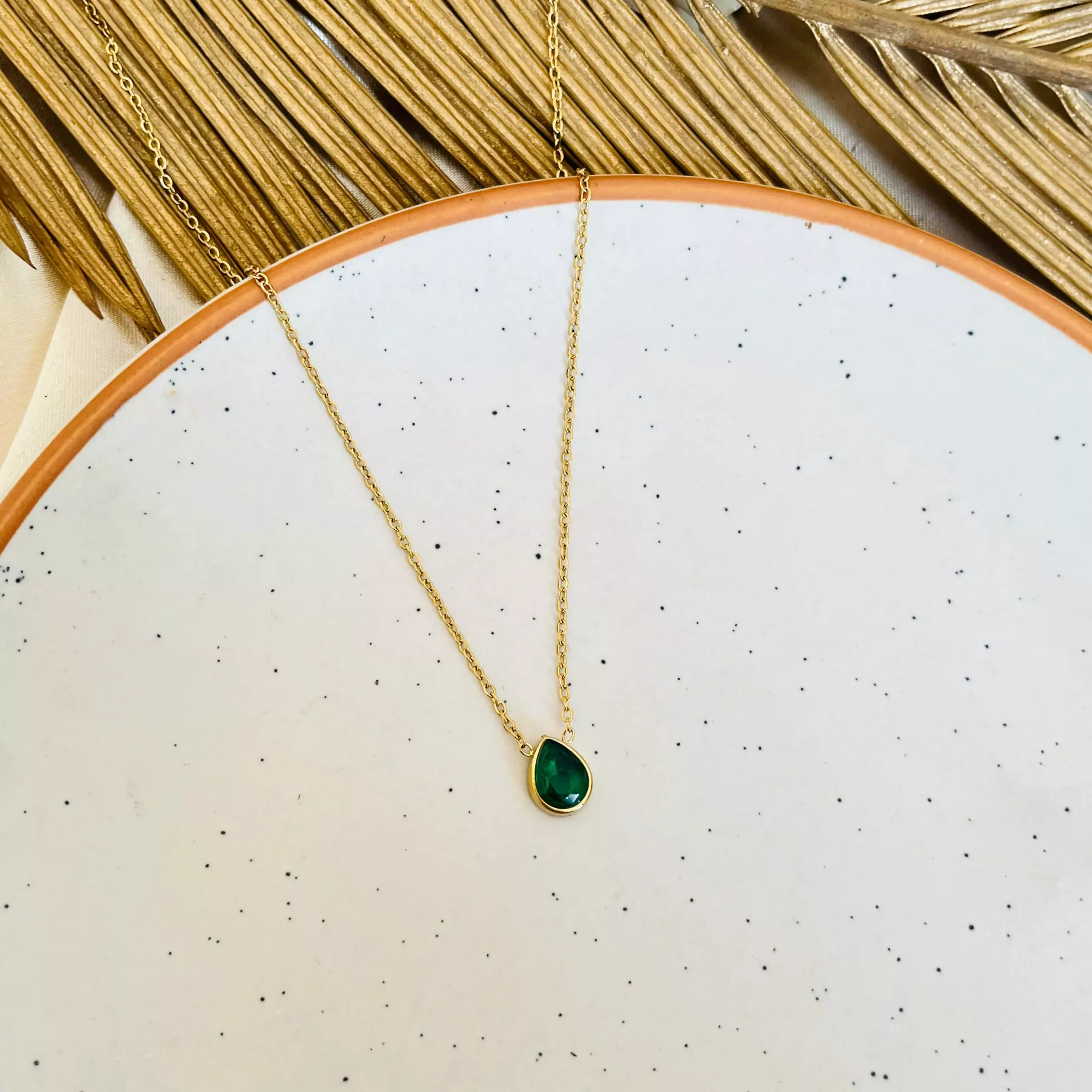 Emerald Drop Necklace