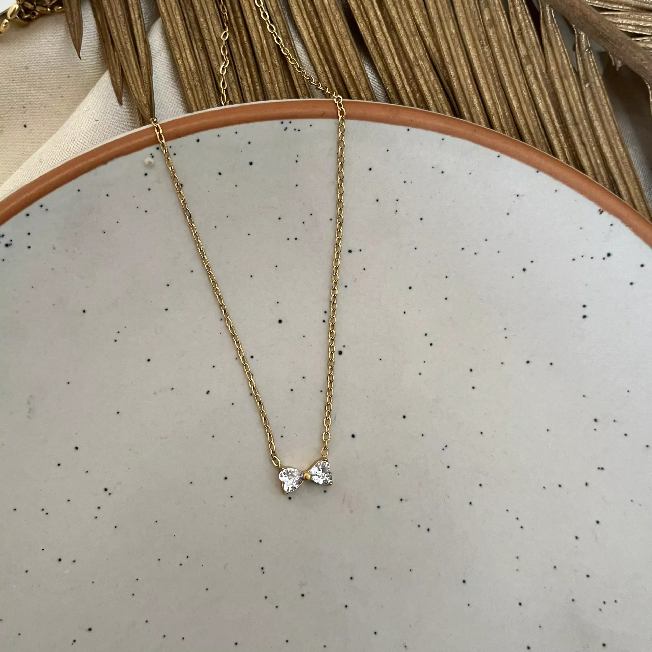 Crystal Mini Bow Necklace