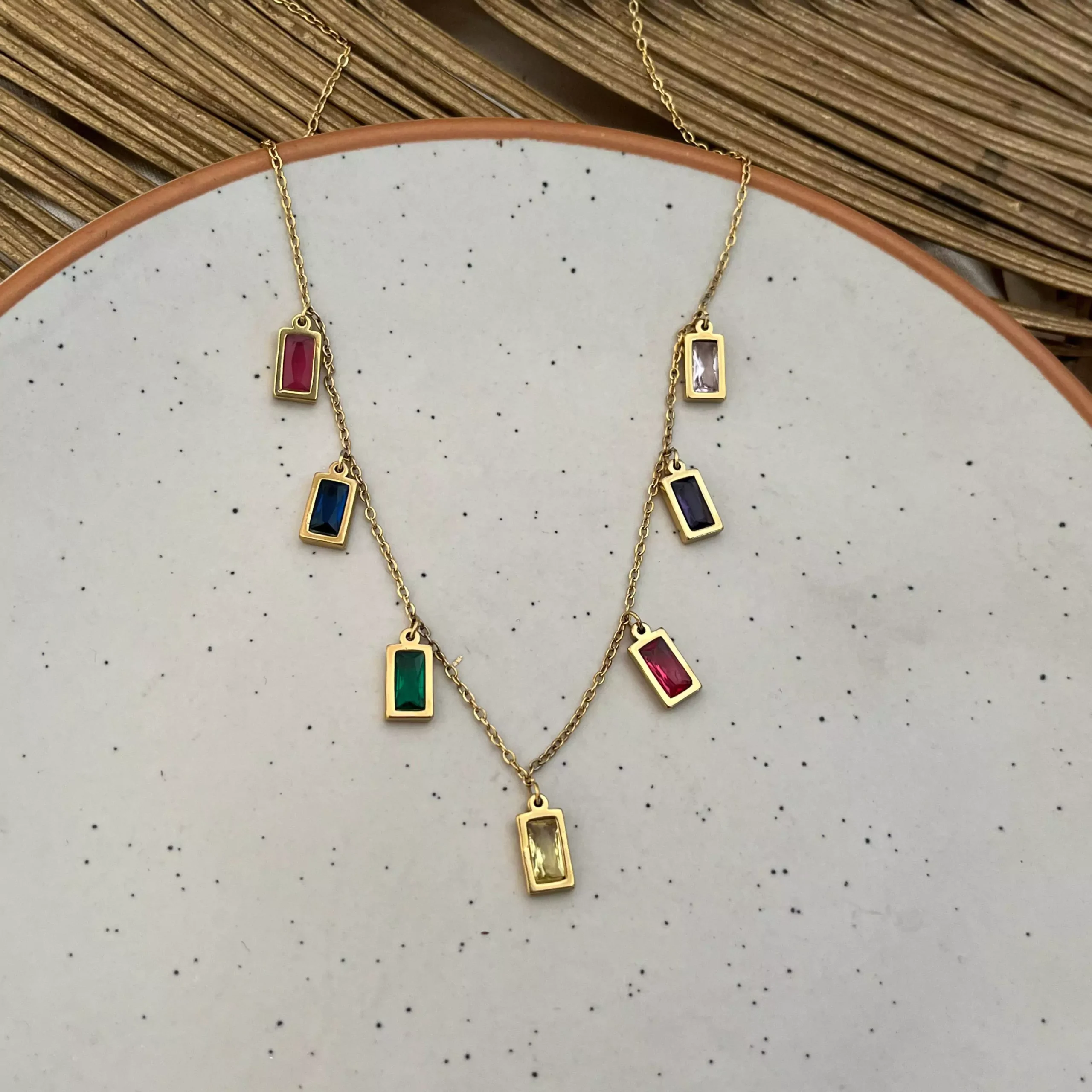 Multi Blocks Necklace