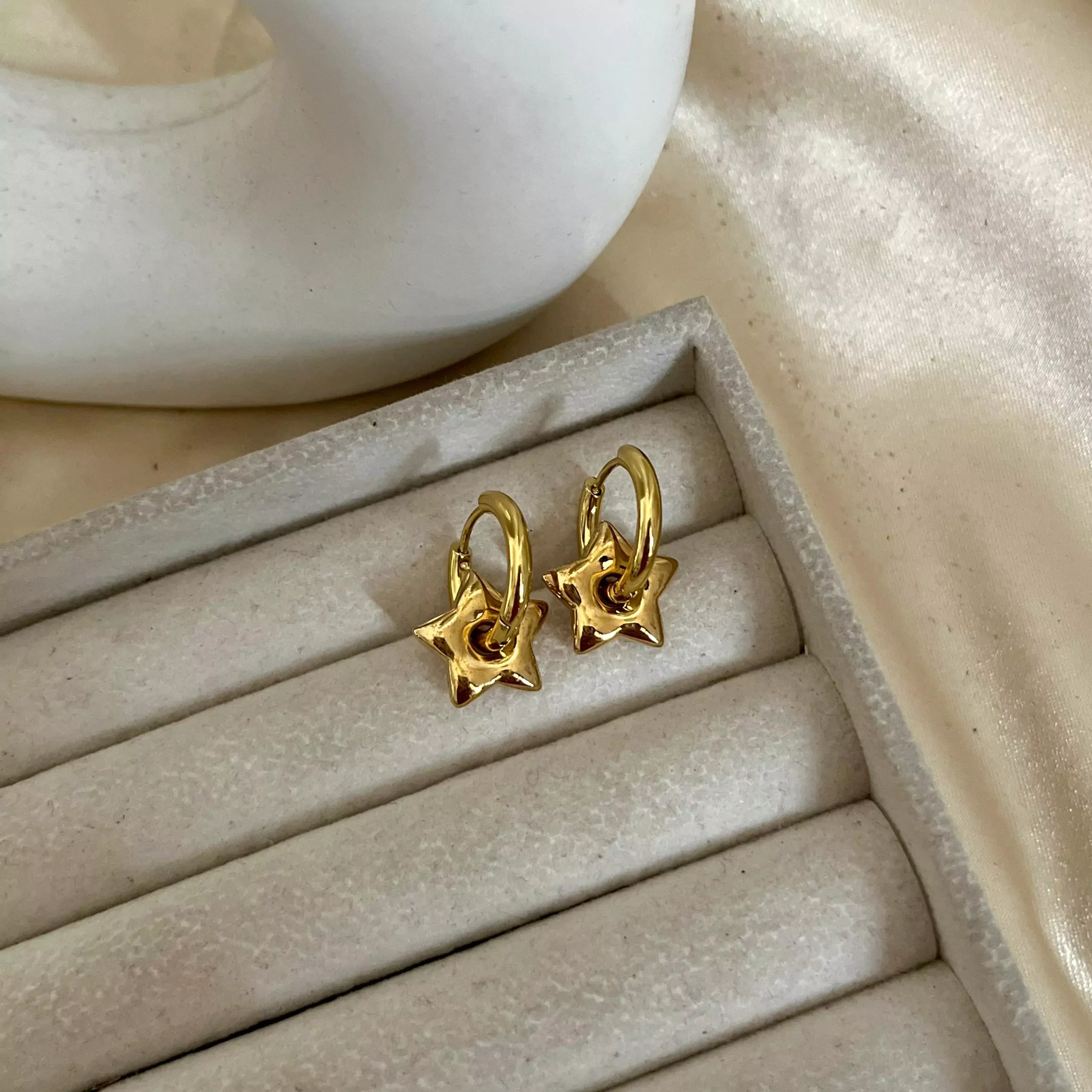 Star Looped Earrings