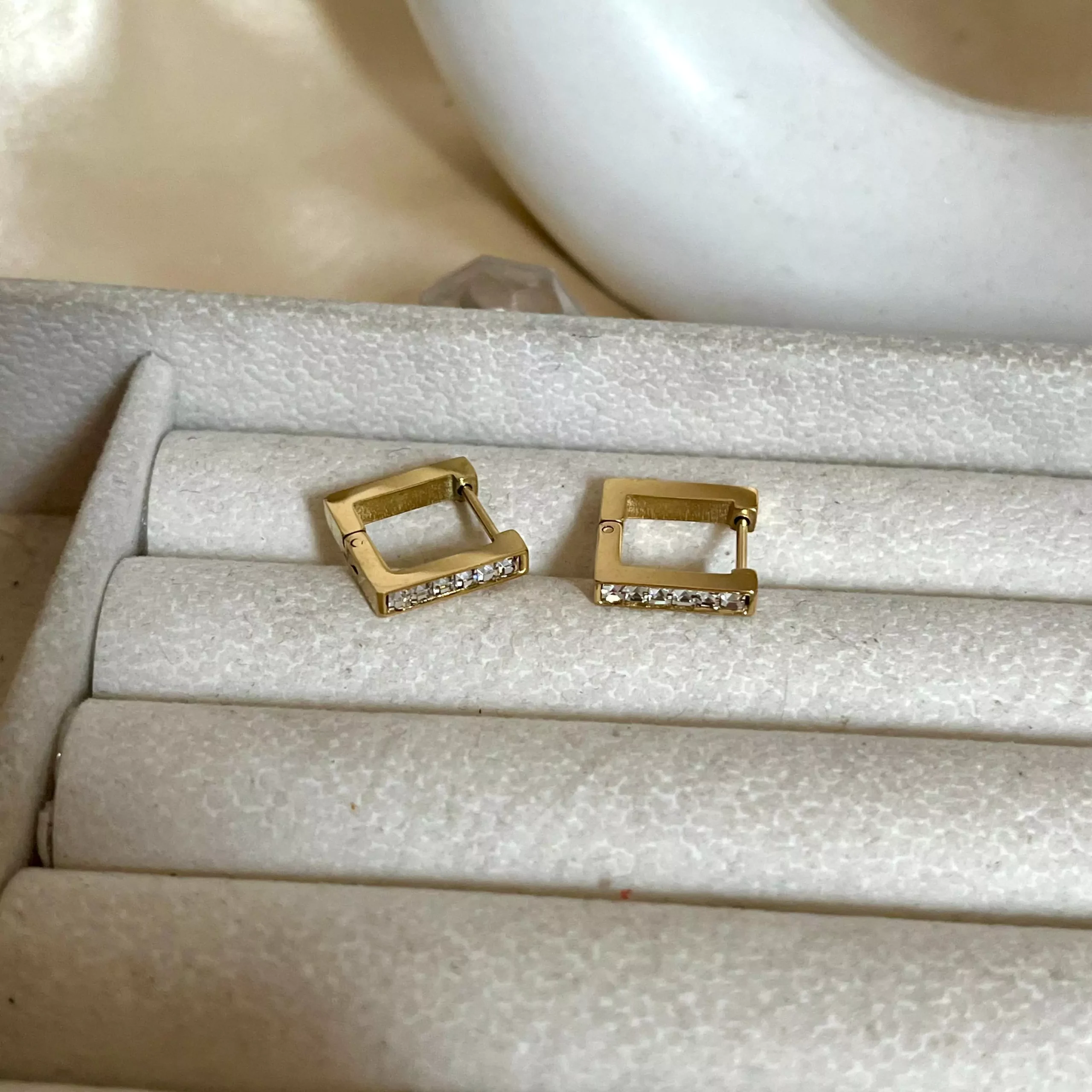 Studded Box Earrings