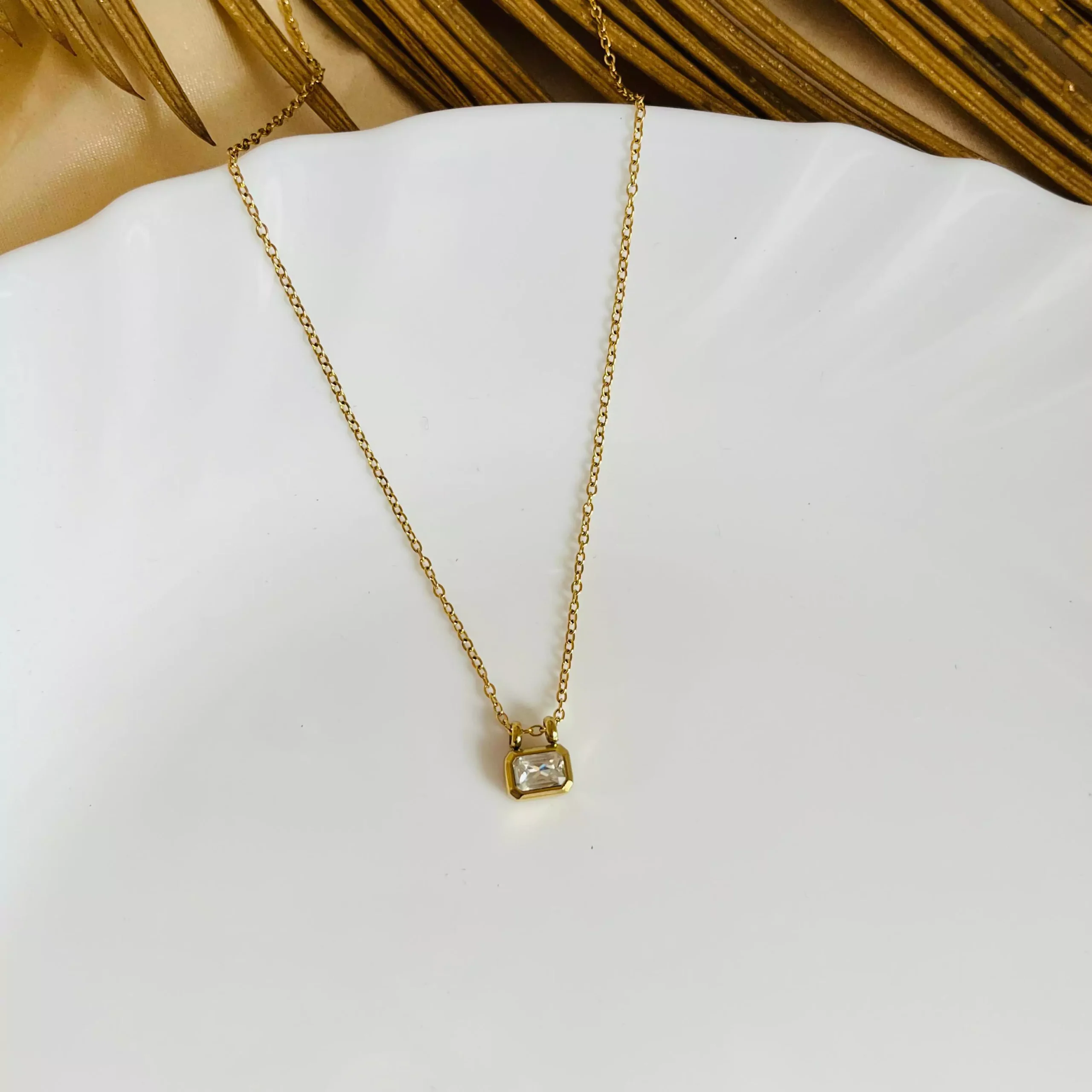 Mini Crystal Box Necklace - Image 2