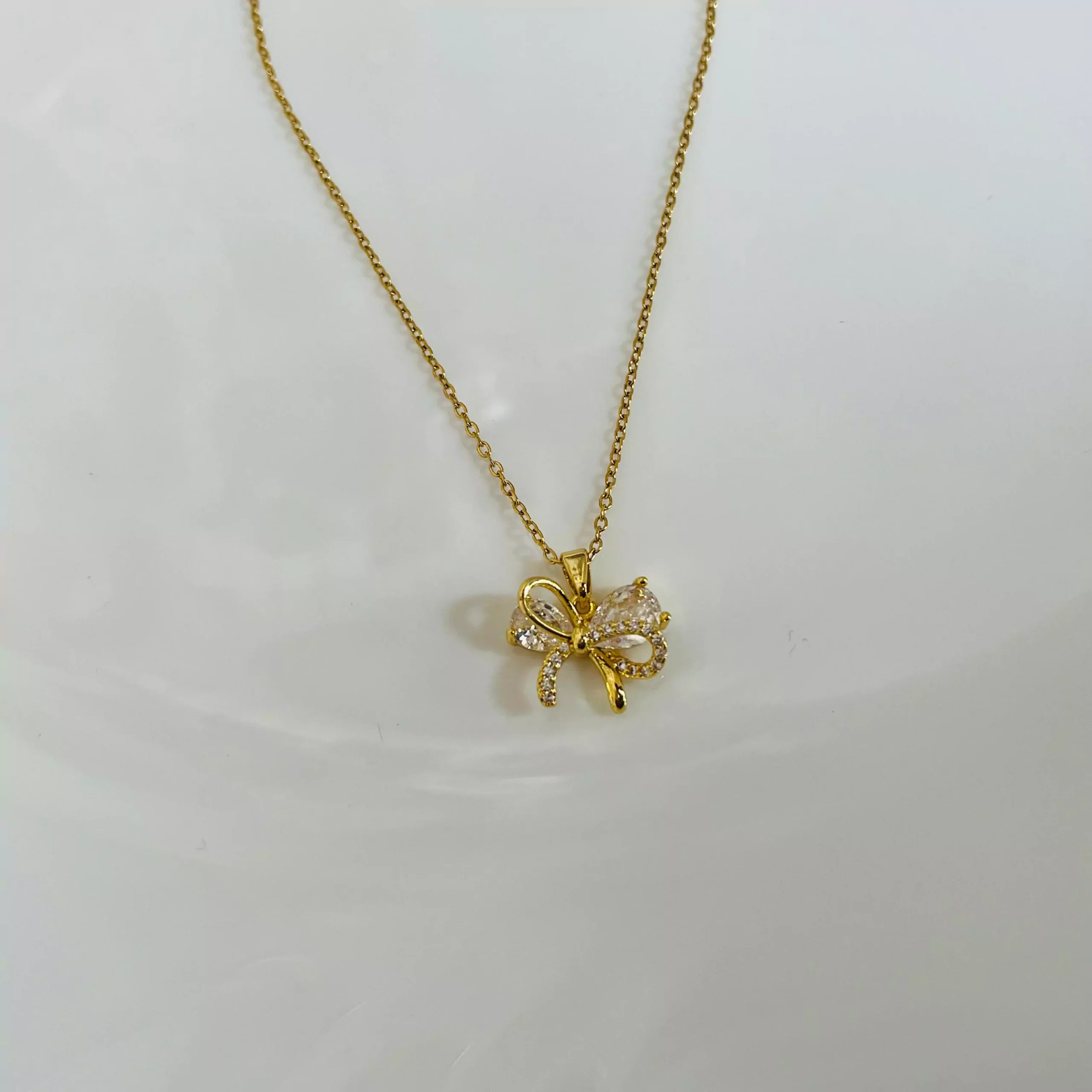 Ribboned Bow Necklace - Image 2